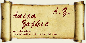 Anita Zojkić vizit kartica